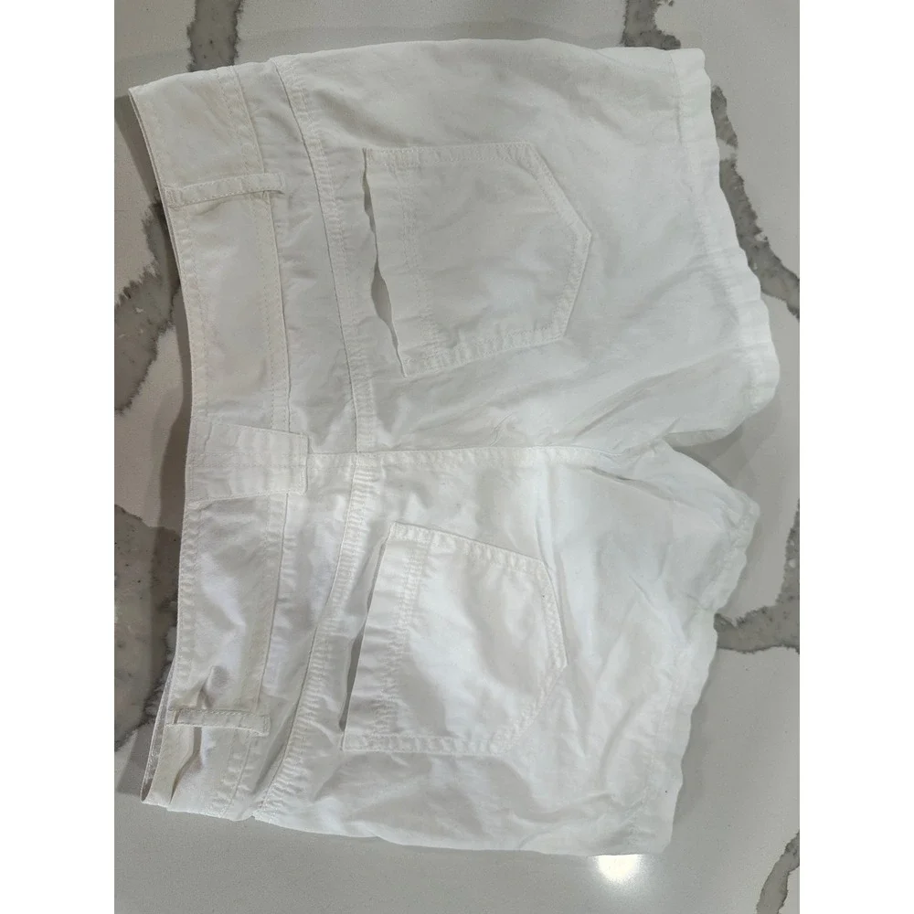 Michael Kors Womens White Cotton Drawstring Shorts Size 4